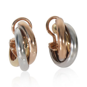 Cartier 3-Tone Gold  Classic Trinity Hoop Earrings